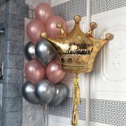 Композиция из воздушных шаров Любимой с золотой короной