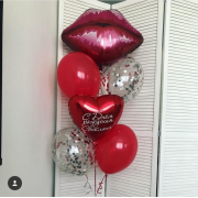 Букет гелиевых шаров Губки с сердцем с индивидуальными пожеланиями