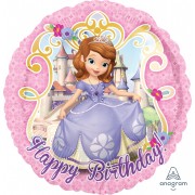 Шар-круг С Днем Рождения (Happy Birthaday) принцесса София