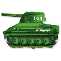 Фигурный шар Танк Т-34 (зеленый)