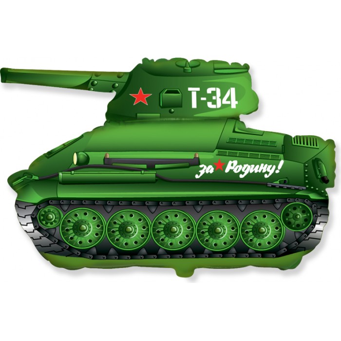 Фигурный шар Танк Т-34 (зеленый)