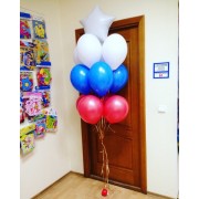 Фонтан из шаров флаг России триколор