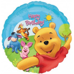 Шар-кругс Днем рождения (Happy Birthday) с Винни Пухом и его друзьями