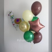 Композиция из шаров с Белой Ламой и звездой