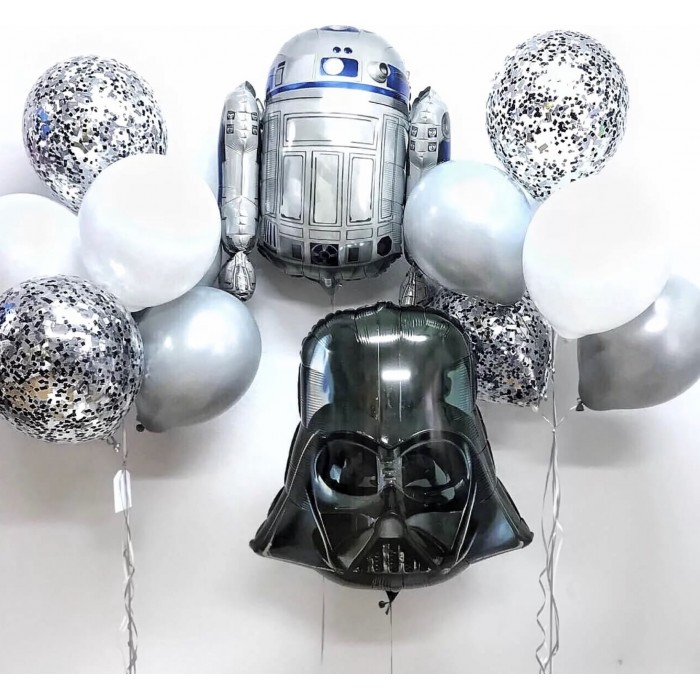 Набор шаров Звёздные Войны с АР2Дэ2(R2D2) и Дартом Вейдером