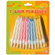 Свечи 2-х цветные, мини, 24шт,