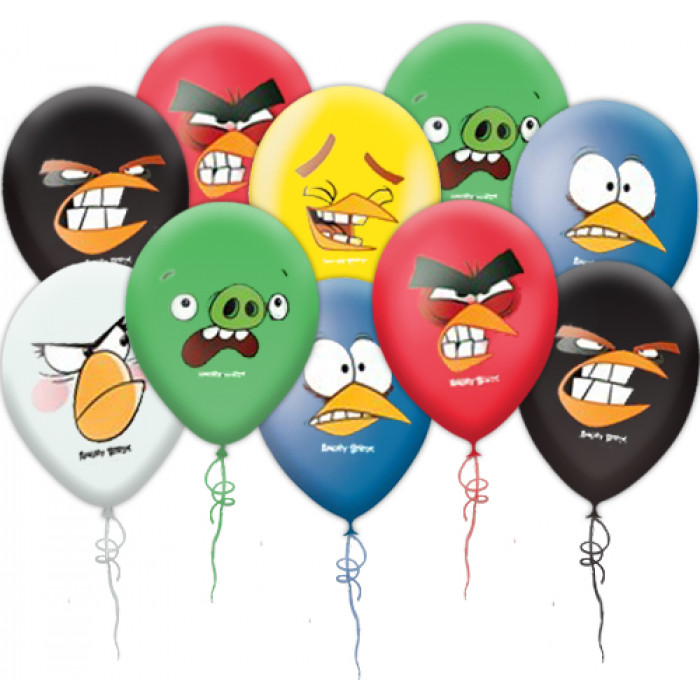 Воздушные шары 'Angry Birds Faces'
