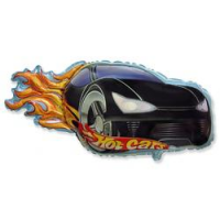 Фигурный шар Черная гоночная тачка